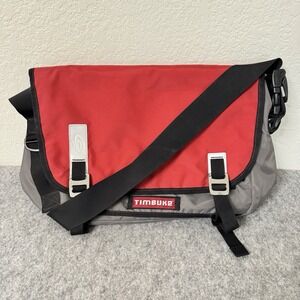 Timbuk2 Command Messenger Bag Mens Red Gray Laptop Travel Commute Work Carry EDC